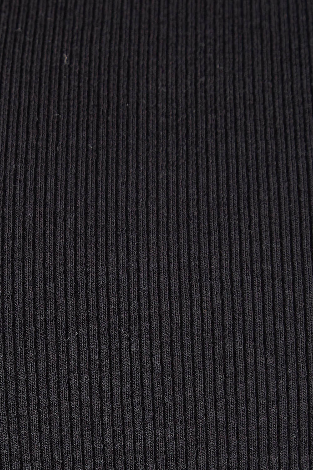 Product shot of the Fundamental Rib Crew Cotton Tank in colour Black (Black), detail