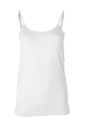 Product shot of the Fundamental Essential Singlet in colour White (White), from the front
