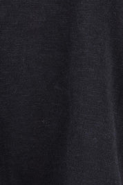 Product shot of the Fundamental Everyday Cotton Long Sleeve Tee in colour Black (Black), detail