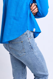 Fundamental Everyday Cotton Long Sleeve Tee – Royalblue