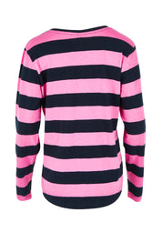 Fundamental Spritz Stripe Cotton Long Sleeve Tee – Hpinknavy