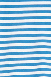 Product shot of the Fundamental Yara Stripe Ss Tee in colour Bluewhite (Blue), detail