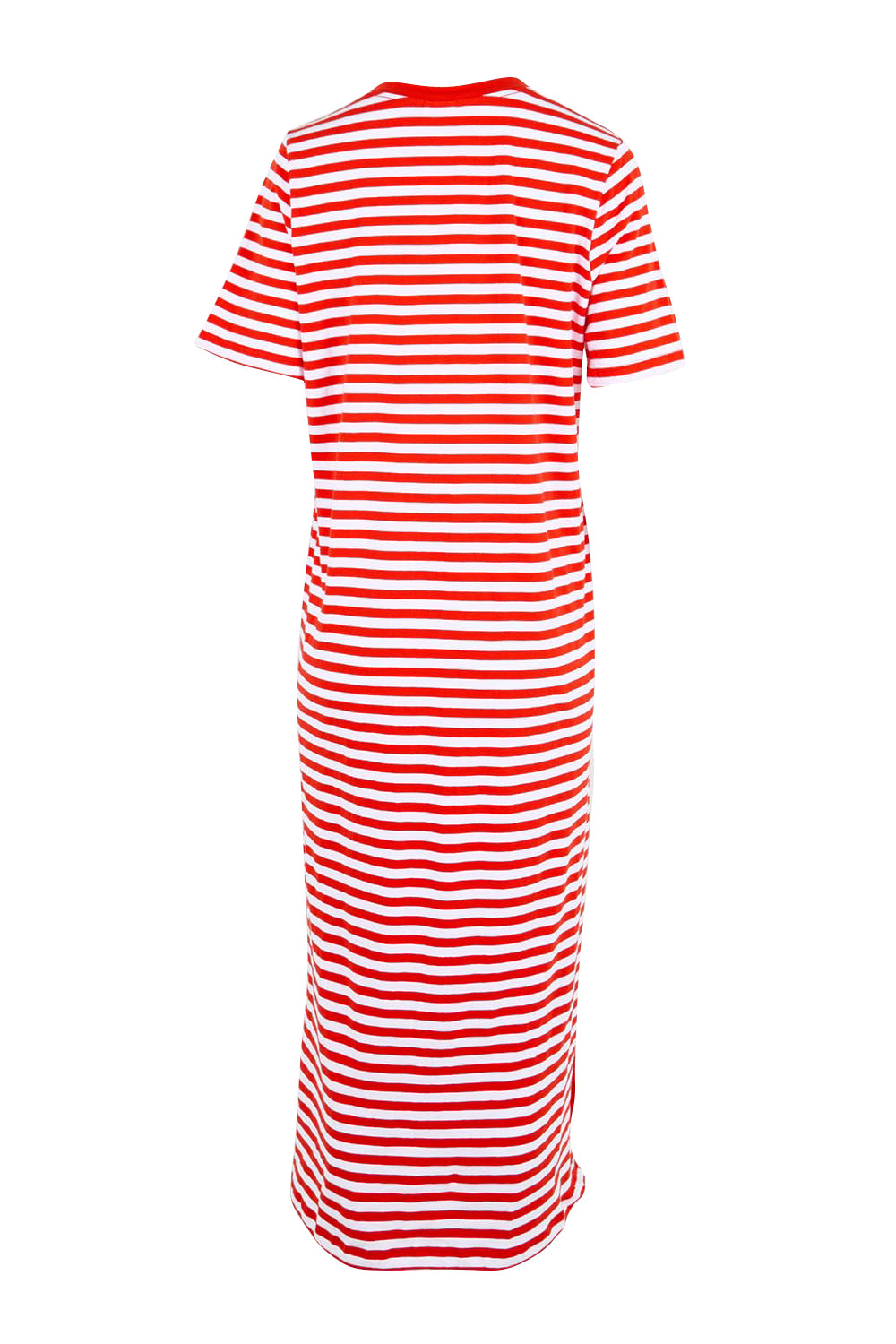 Product shot of the Fundamental Merry Cotton Tee Dress – Tangwht in colour Tangwht, from the back