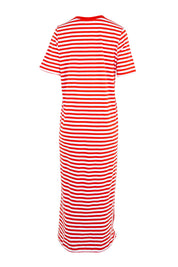 Product shot of the Fundamental Merry Cotton Tee Dress – Tangwht in colour Tangwht, from the back
