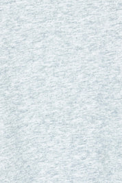 Product shot of the Fundamental Pima Cotton Vee Tee in colour Greymarle (Grey), detail