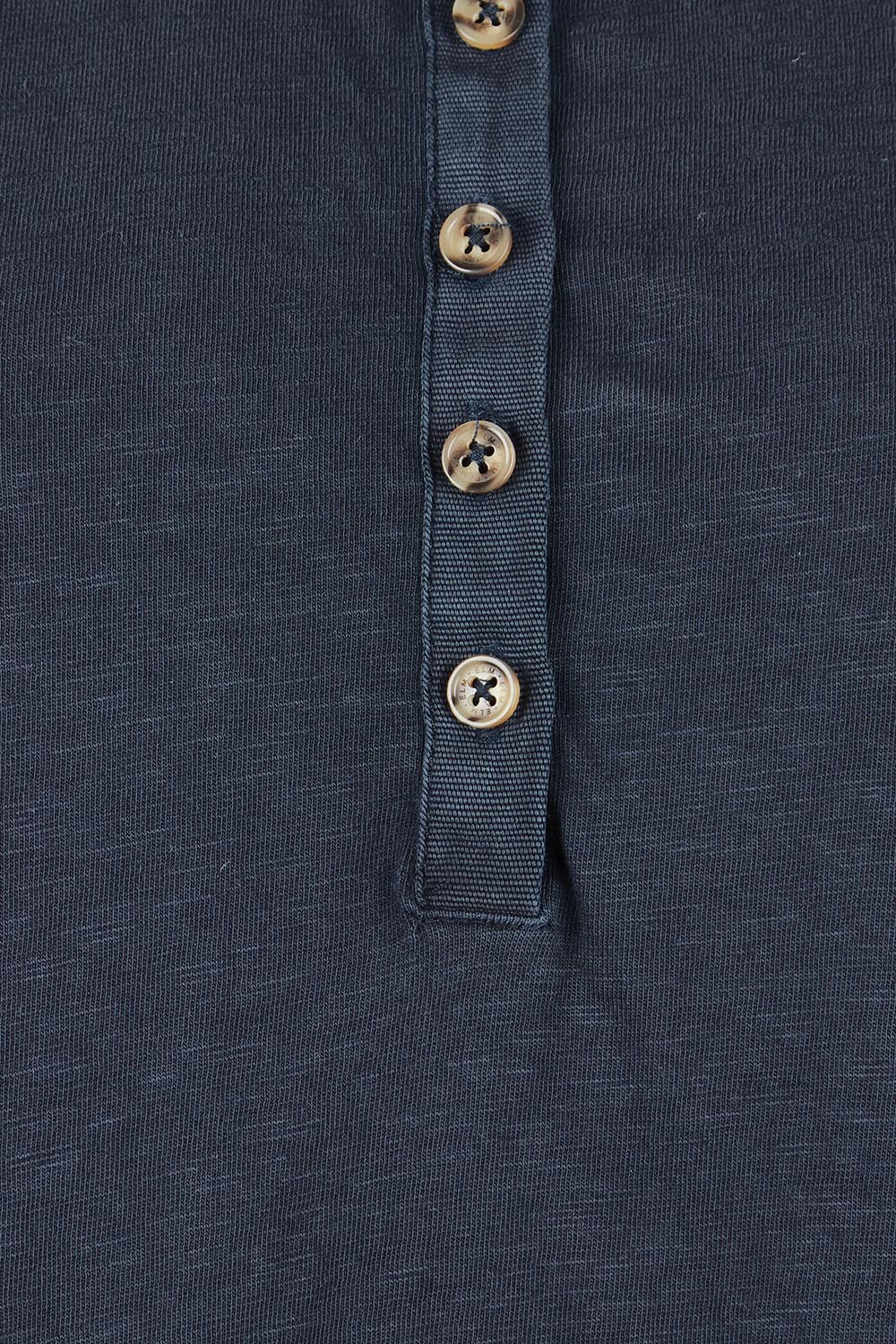 Product shot of the Fundamental Elysian Cotton Tank in colour Navy (Blue), detail