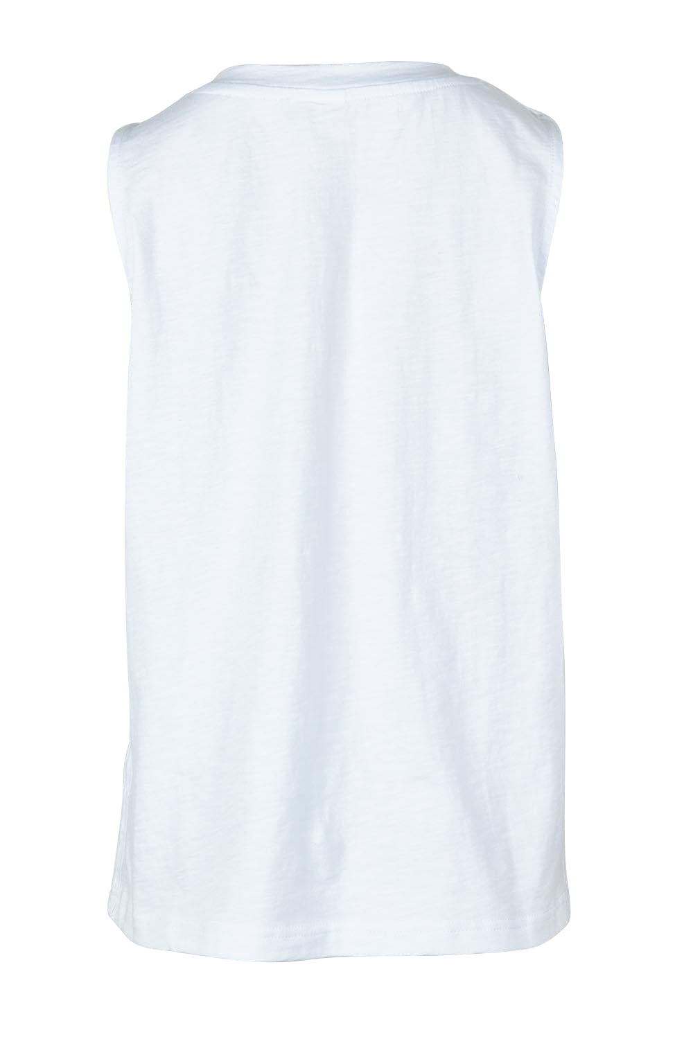 Product shot of the Fundamental Elysian Cotton Tank in colour White (White), from the back