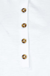 Product shot of the Fundamental Elysian Cotton Tank in colour White (White), from the front