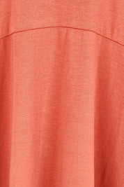 Product shot of the Fundamental Diana Cotton Tee Dress - Earth in colour Earth, showing detail