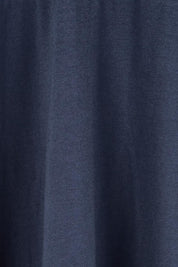 Product shot of the Fundamental Diana Cotton Tee Dress - Navy in colour Navy, showing detail