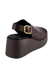 Product shot of the Ariani Sandal - Chestnut in colour Chestnut, from the back