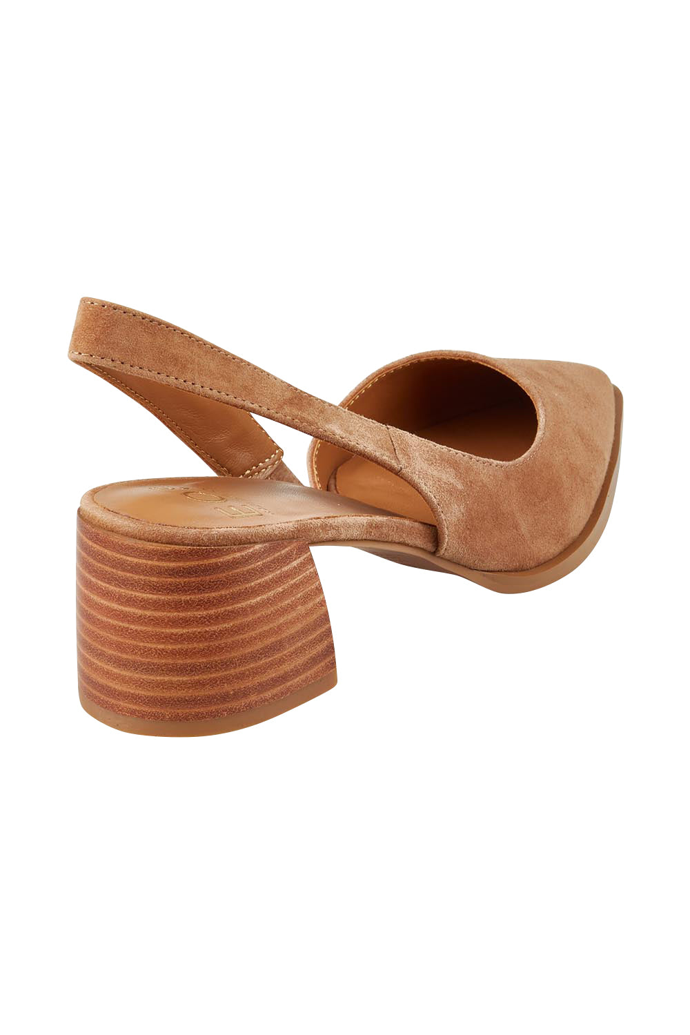 Aura Leather Heel - Pecansuede