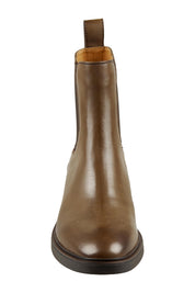 Product shot of the Blaik Leather Ankle Boot in colour Nocciola, from the front
