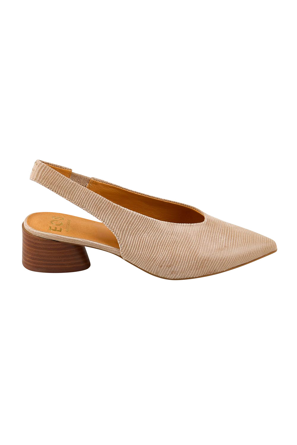Product shot of the Hatti Heel - Sand in colour Sand, from the front