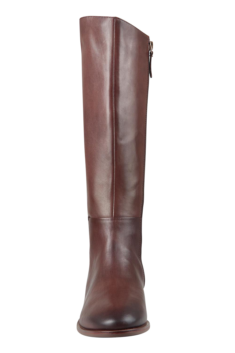 Pheodora Leather Knee Boot – Chestnut