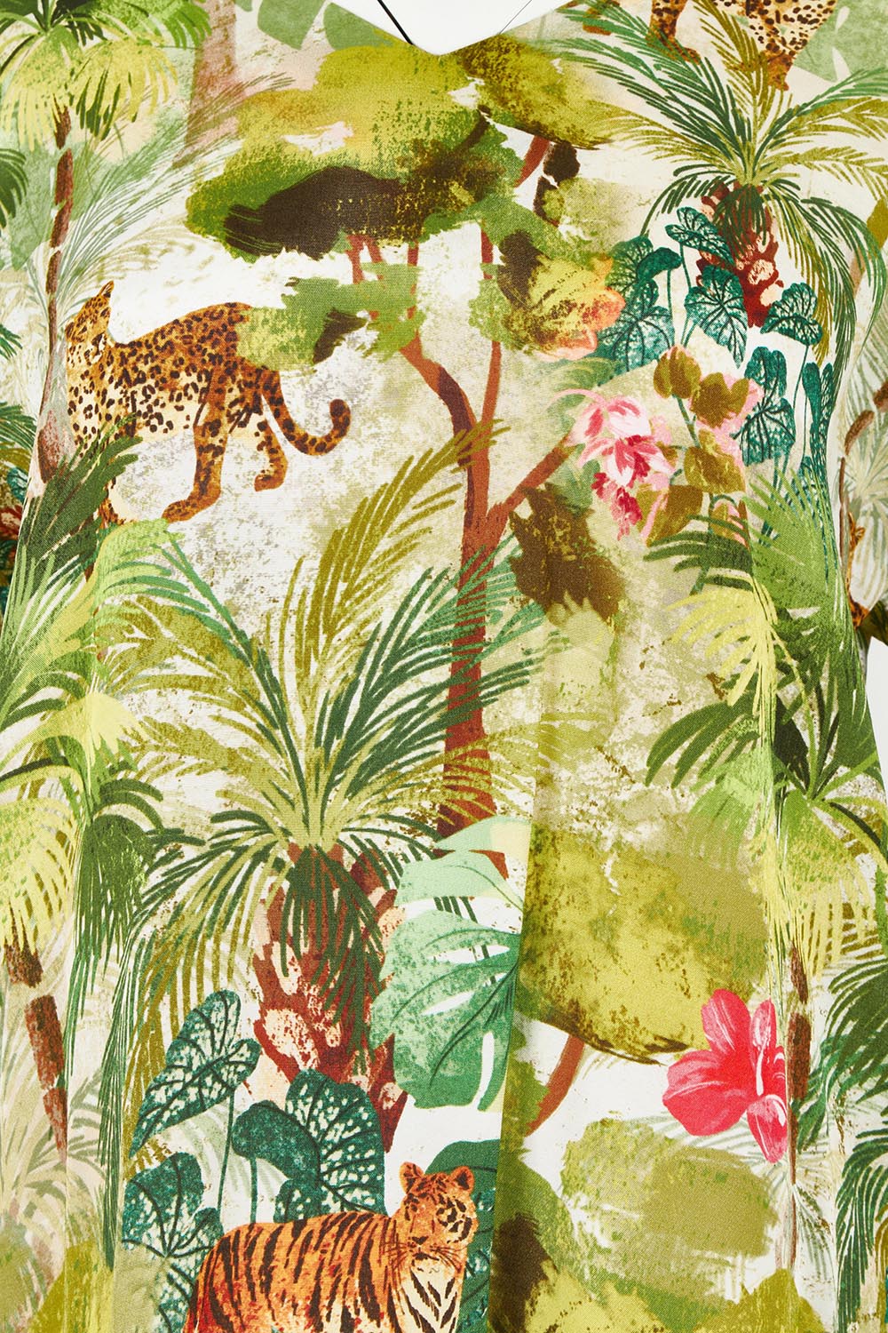 Product shot of the Cecilla Short Sleeve Top in colour Print, detail