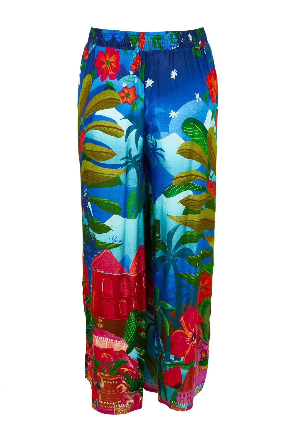 Product shot of the Arabian Nights Pants in colour Print, from the back