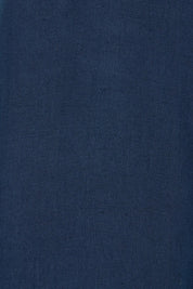 Product shot of the Linen Blend Solid Shift Dress in colour Navy (Blue), detail