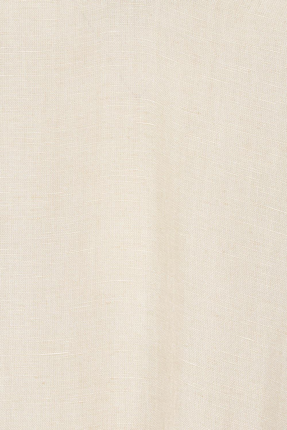 Product shot of the Linen Blend Solid Shift Dress in colour Sand, detail