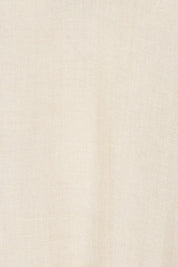 Product shot of the Linen Blend Solid Shift Dress in colour Sand, detail