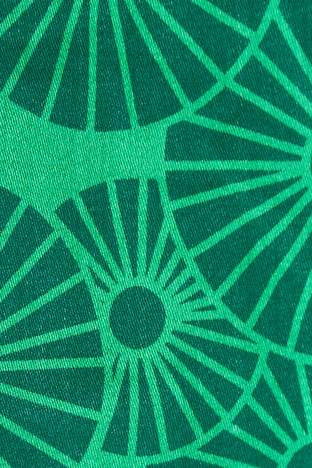 Product shot of the Mikko Tilly Top in colour Emerald (Green), detail