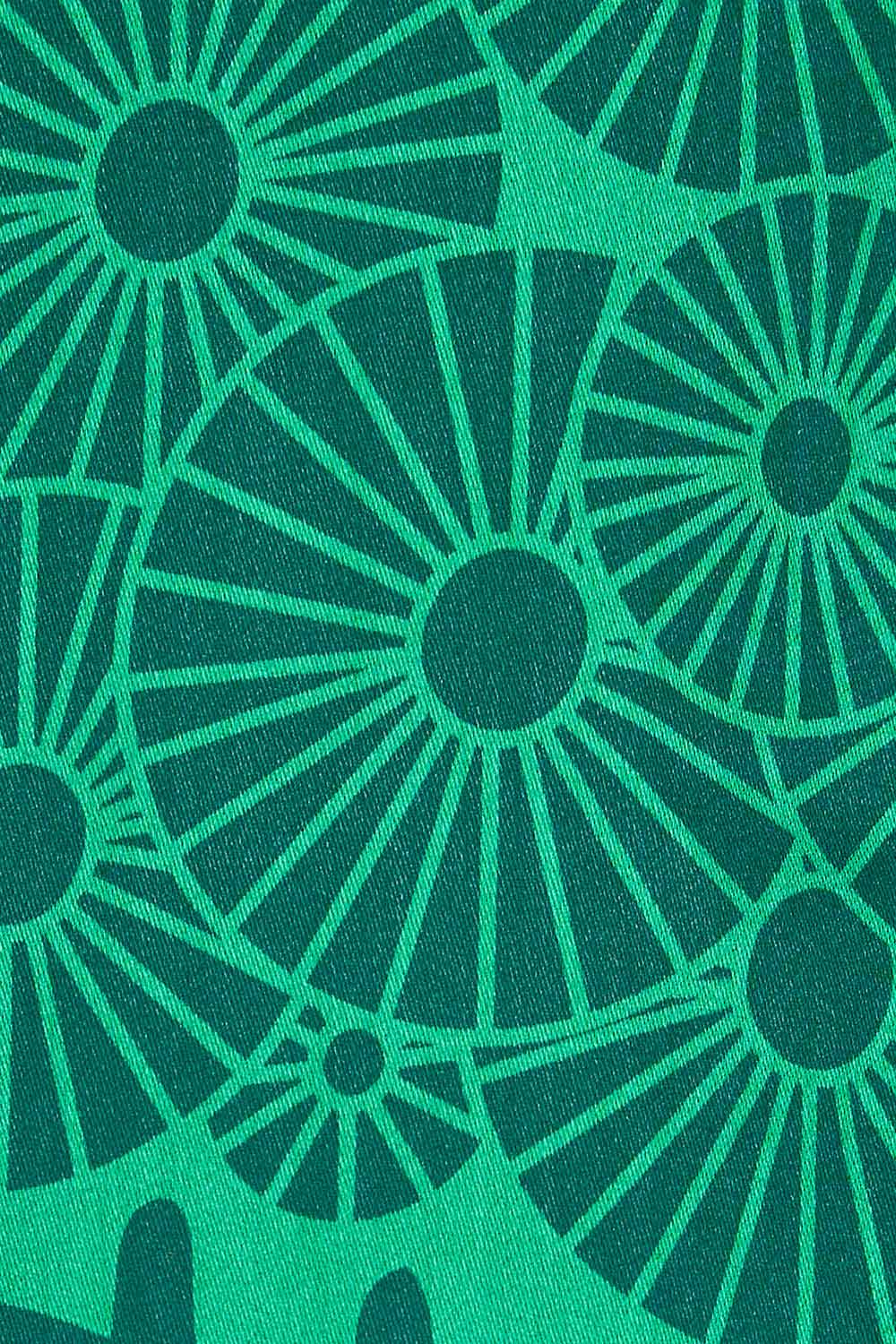 Product shot of the Mikko Tilly Top in colour Emerald (Green), detail