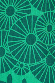 Product shot of the Mikko Tilly Top in colour Emerald (Green), detail