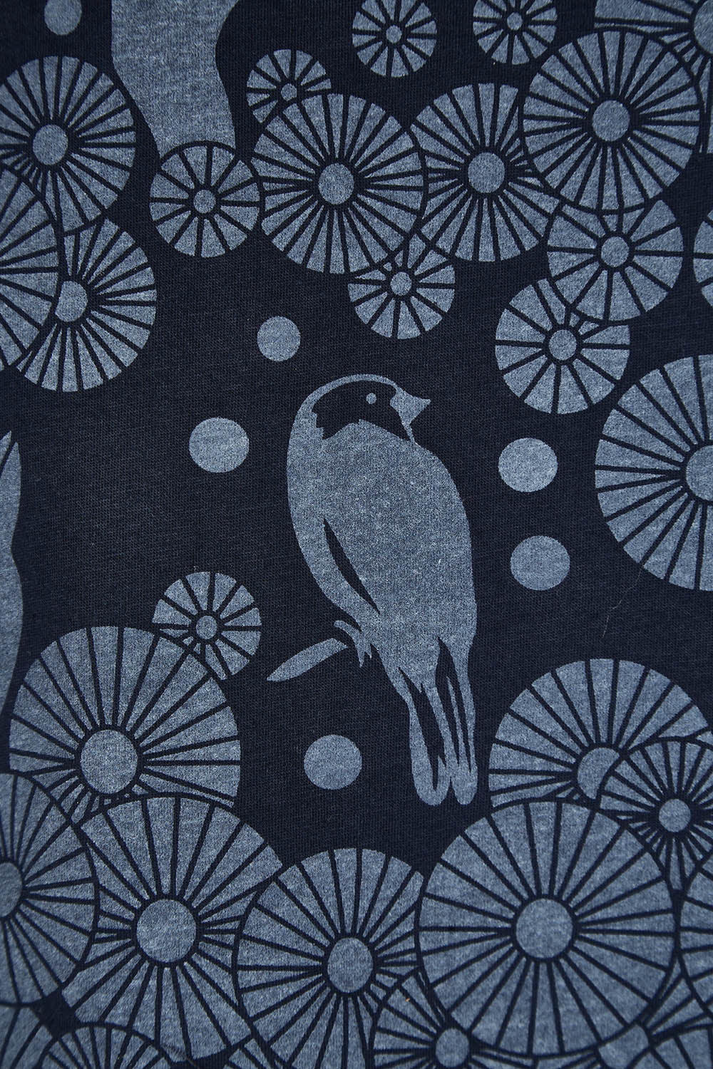 Product shot of the Bobby Top in colour Navy (Blue), detail