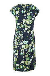 Product shot of the Bobby Cotton Jersey Dress in colour Arugreen (Black), from the back
