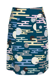 Product shot of the Amy Skirt - Cloudblue in colour Cloudblue, from the front