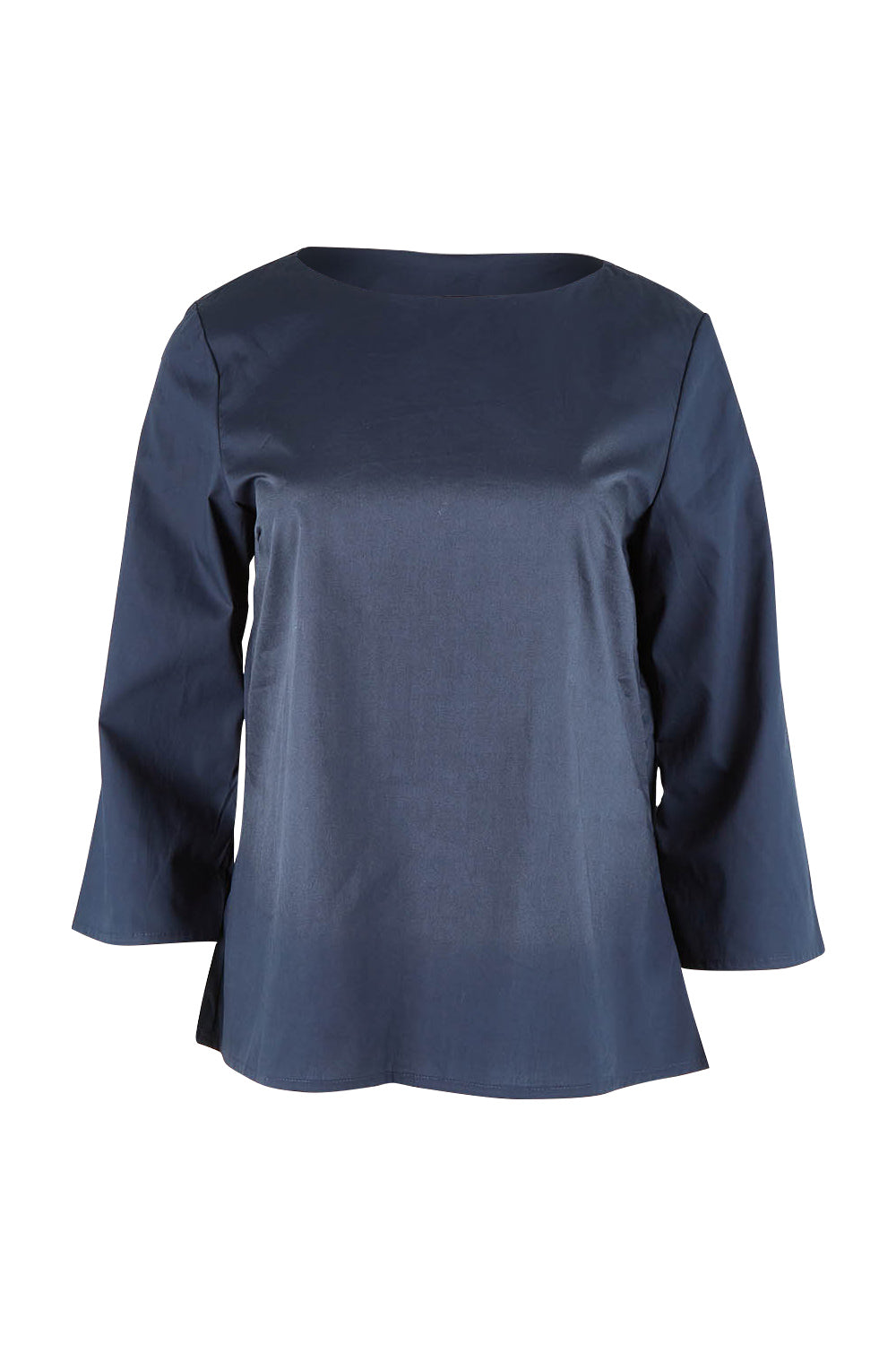 Product shot of the Lori Top in colour Navy (Blue), from the front