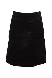 Product shot of the Amy Cord Skirt in colour Black (Black), from the front