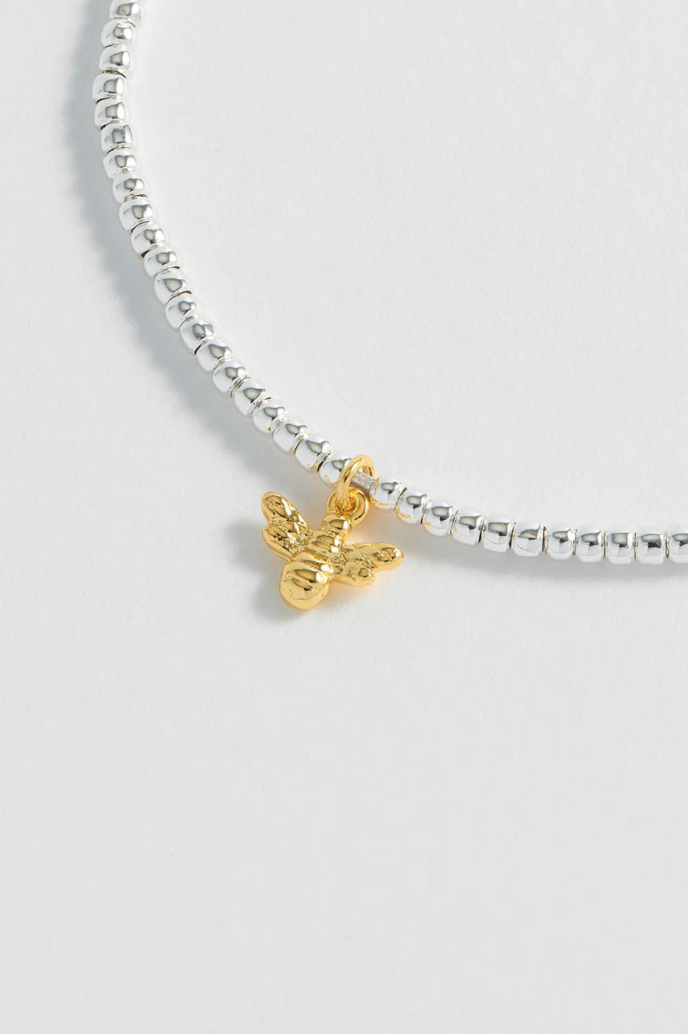 Product shot of the Laila Bee Bracelet in colour Silver (Metallics), detail