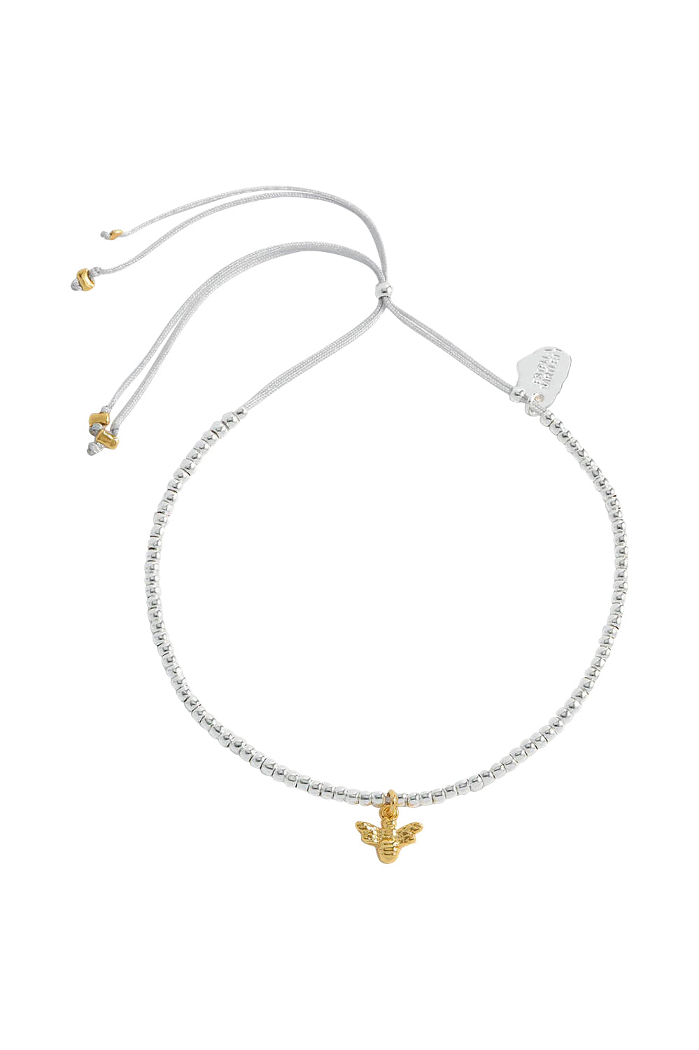 Product shot of the Laila Bee Bracelet in colour Silver (Metallics), from the front