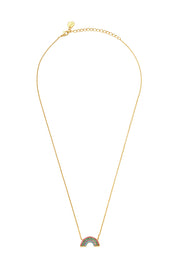 Product shot of the Full Rainbow Necklace in colour Gold (Metallics), from the front