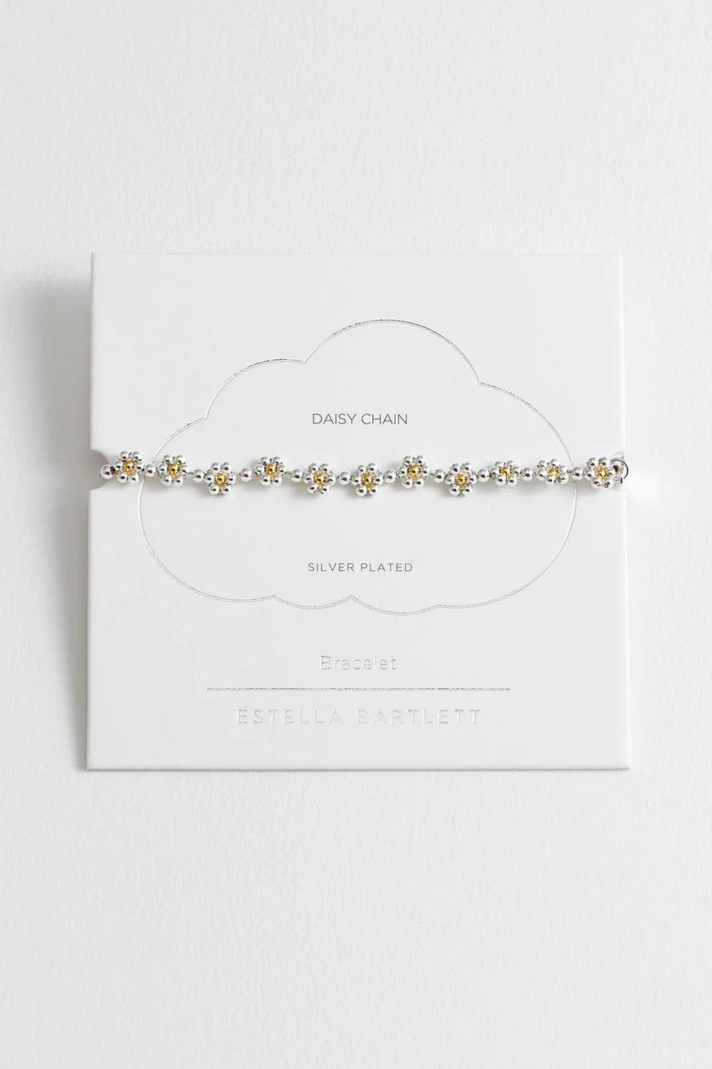 Product shot of the Daisy Chain Bracelet in colour Silver (Metallics), detail