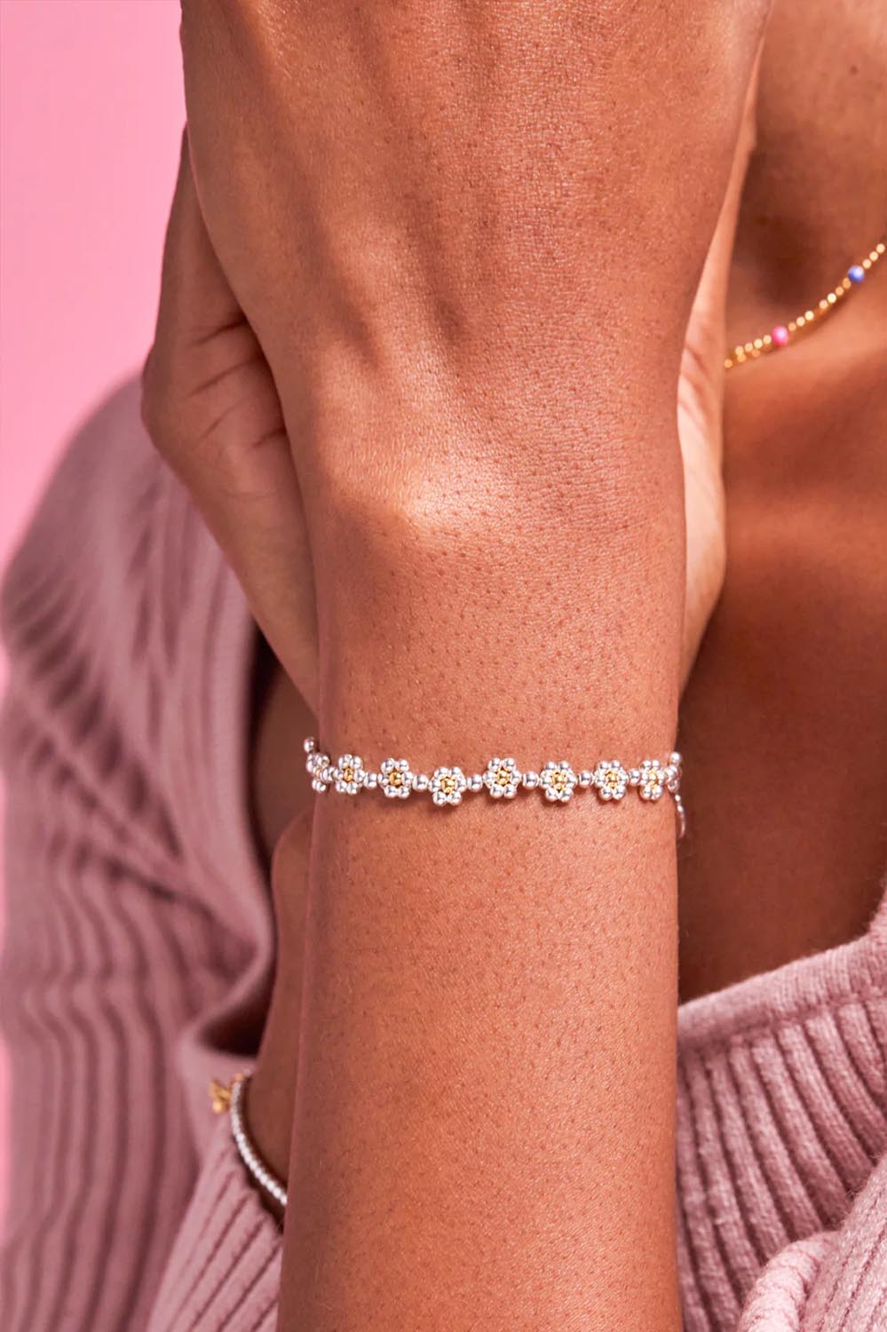 Daisy Chain Bracelet - Silvergold