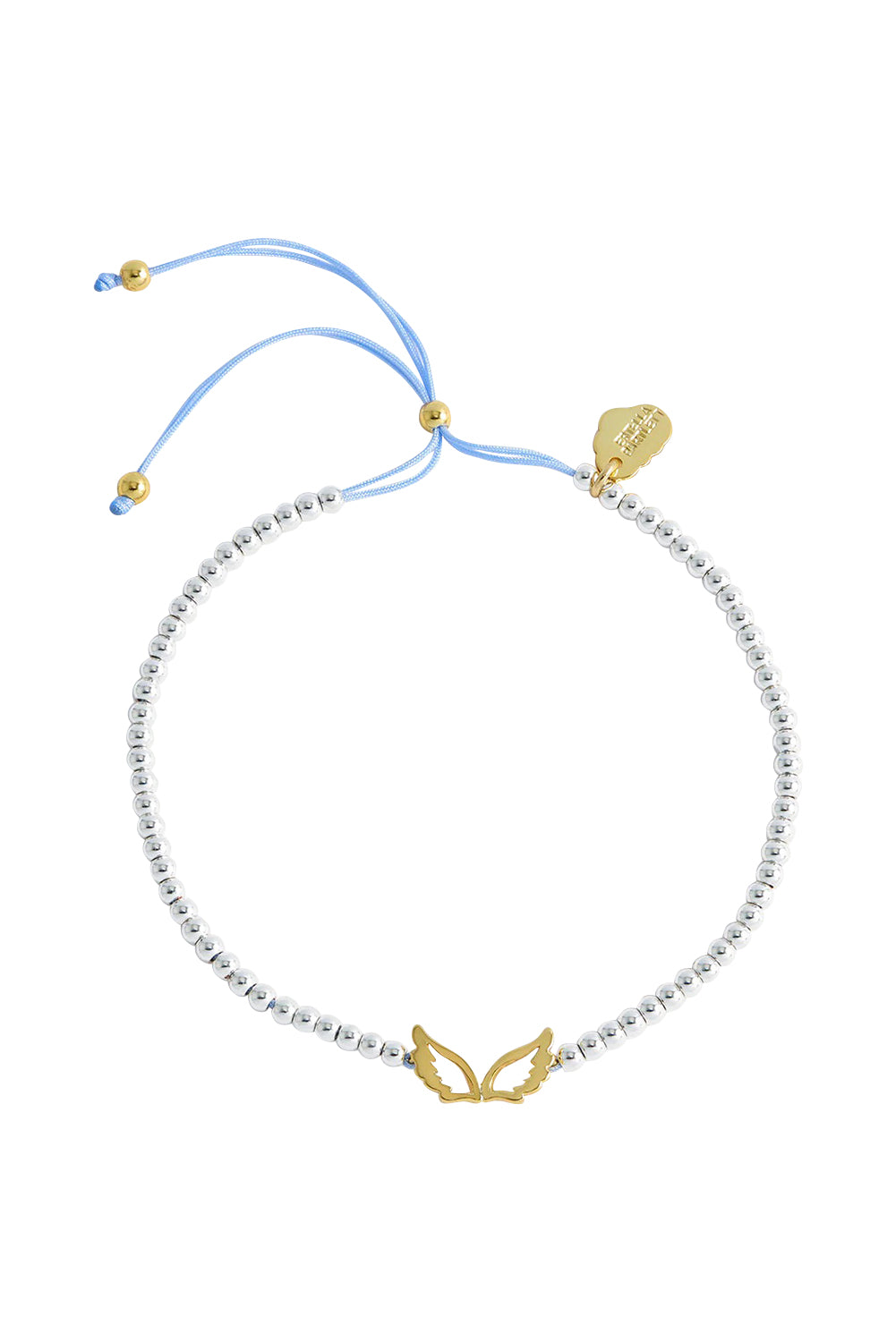 Product shot of the Angel Wing Bracelet in colour Silvergold (Metallics), from the front