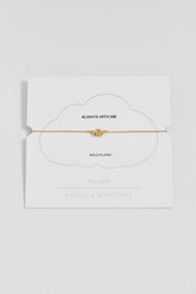 Product shot of the Knot Bracelet – Gold in colour Gold, from the front
