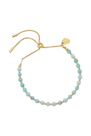 Product shot of the Amelia Amazonite Bracelet in colour Amazonite (Green), from the front