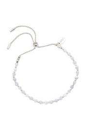 Product shot of the Amelia Bracelet in colour Silverblue (Metallics), from the front