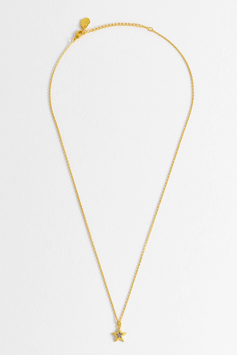 Product shot of the Blue Star Necklace in colour Gold (Metallics), detail