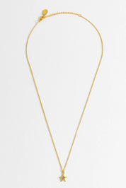 Product shot of the Blue Star Necklace in colour Gold (Metallics), detail