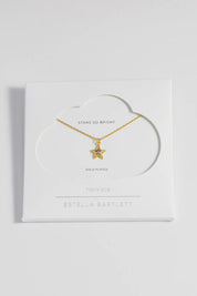 Product shot of the Blue Star Necklace in colour Gold (Metallics), detail