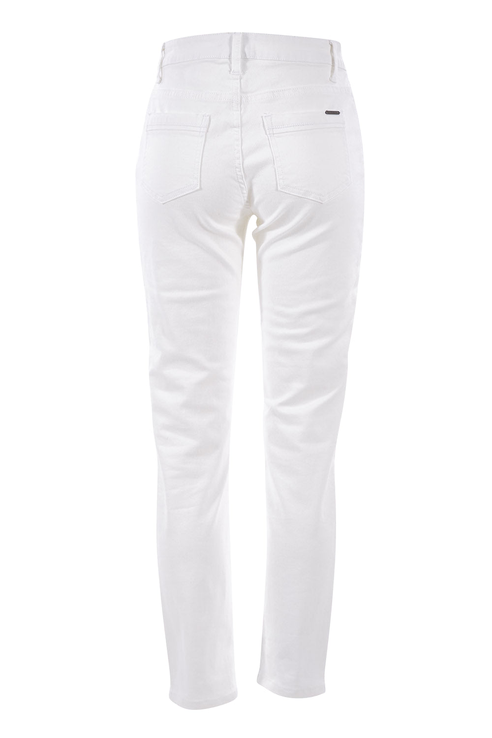 Product shot of the Lou Lou Skinny Jean in colour White (White), from the back