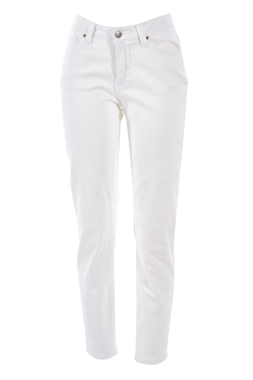 Product shot of the Lou Lou Skinny Jean in colour White (White), from the front