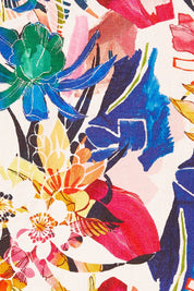 Product shot of the Natural Abilities Linen Dress in colour Chelsea (Blue), detail