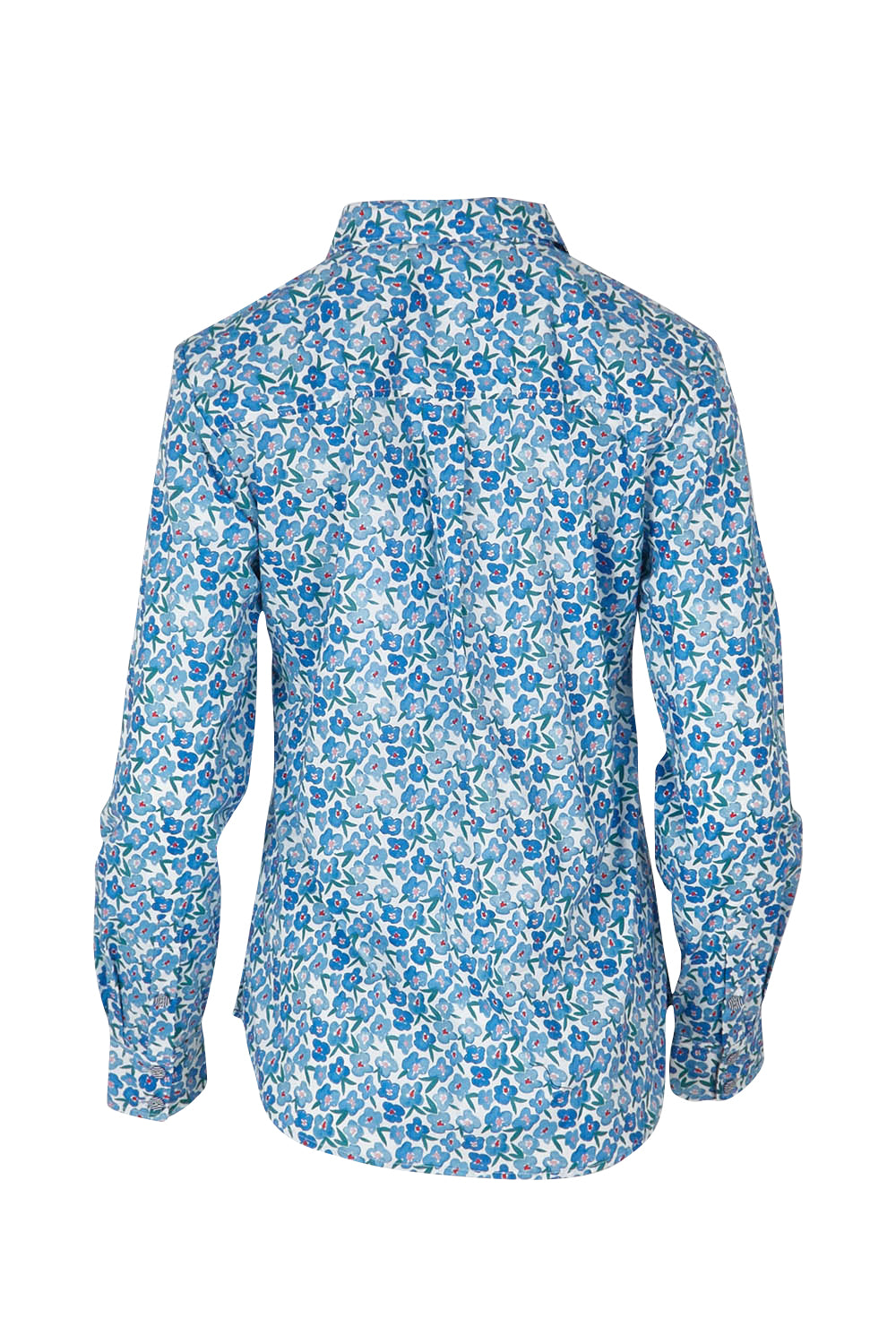 Product shot of the All Class Shirt in colour Water (Blue), from the back