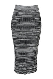 Product shot of the Space Jam Skirt in colour Blkivory (Black), from the front