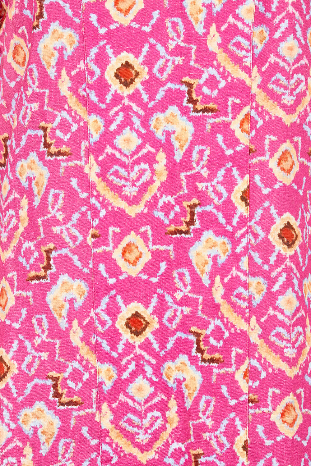 Product shot of the Runway Linen Dress in colour Miami (Pink), detail